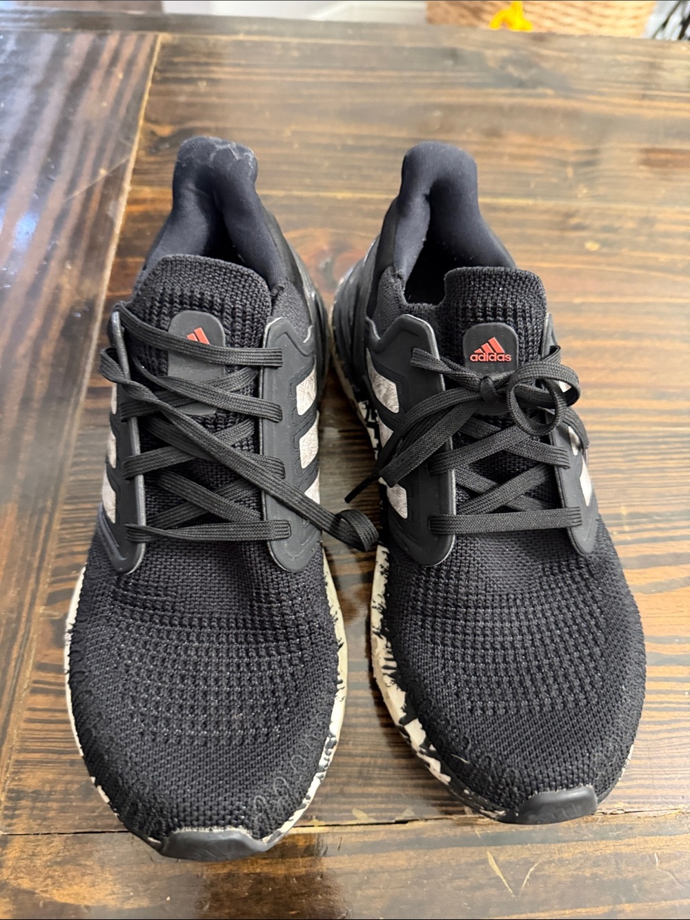 adidas Black Knit women's Sneakers with White Speckled Soles